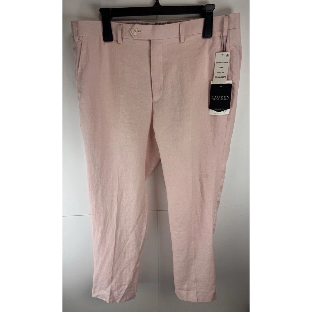 Lauren Ralph Lauren Mens 100% Linen Edgewood UltraFlex Classic-Fit Pants 36x30